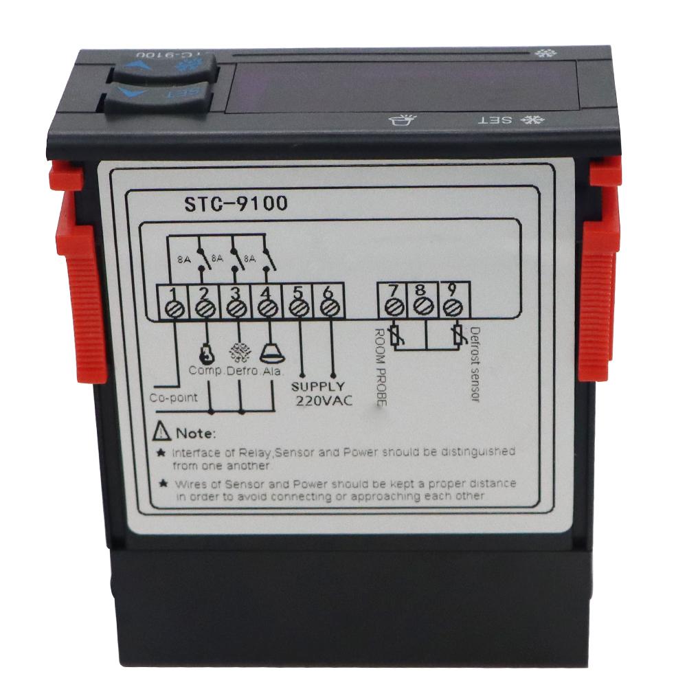STC-9100 Digital Temperature Controller 12V 24V 220V Regulator Cold Storage Freezer Sensor Hygrometer Refrigeration Frost Alarm
