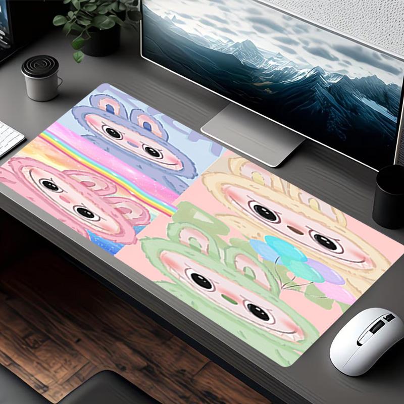 Labubu Print Mouse Pad, for Keyboard Pad Laptop PC Mat for Office Home Use, Desk Decor, Perfect Birthday Gift for Gamers