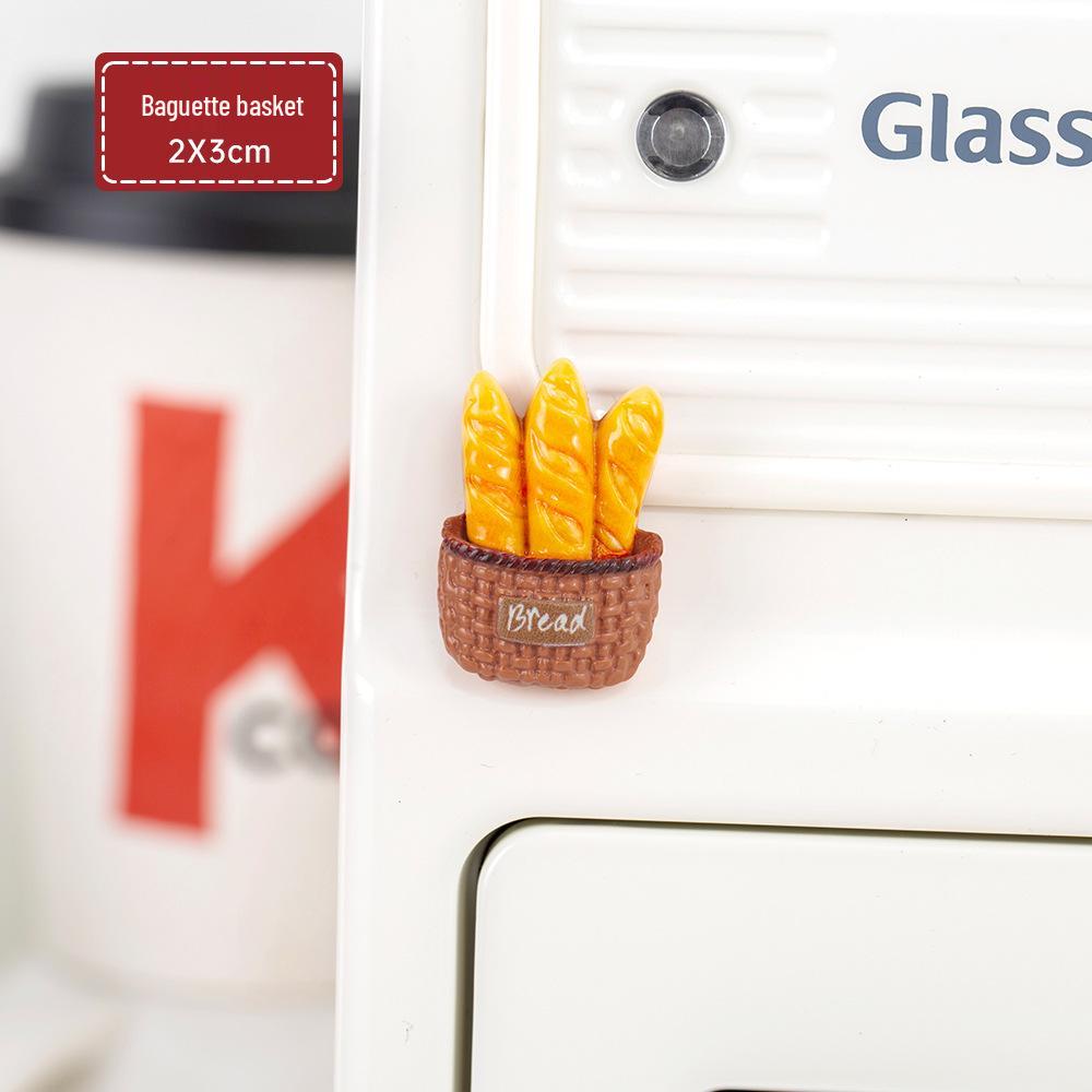 Miniature Cute Food Refrigerator Magnet Set - DIY Resin Home Decoration Stickers