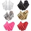 Faux Leather Woman Lady Solid Color Five Finger Mitten Half Palm Gloves Women Mitts Leather Gloves