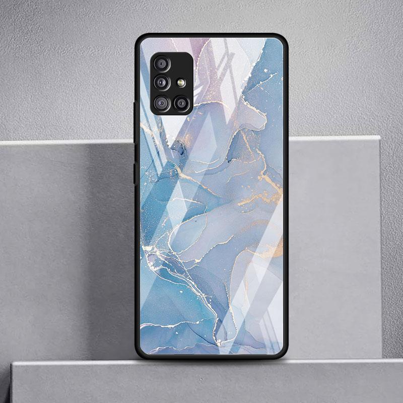 Мраморный узор 3 стеклянный чехол для Samsung Galaxy A52 A71 A50 A51 A70 A21s A31 A72 A10 A12 A30 A22 5G чехол для телефона