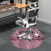 1pc Pink Leopard Heart Chair Carpet for Office, Non-slip, Soft and Durable Office Rug for  Decoration, Perfect for Office yy260105075