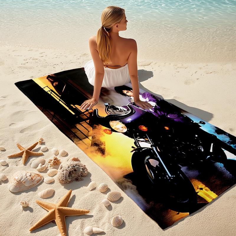 1pc Prince3 Beach Towel, Comfortable and Thick, and Swimming/Bath/Picnic/Camping Towel, Suitable for Seaside Beaches