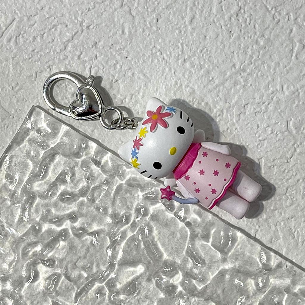 Брелок Hello Kitty Мультяшная кукла веревочка для телефона Рюкзак Мягкая подвеска Прекрасное украшение Аниме фигурка Подвески для косметички
