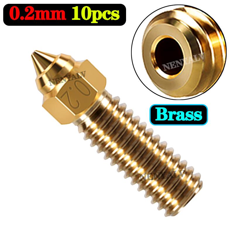 10pcs/package Ender 3 v3 KE Nozzle For Creality Ender 3 V3 KE Nozzle Brass Plated Copper Hardened Steel For K1/ CR-M4 Nozzles