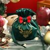 1PC Creative Velvet Christmas Gift Bag Drawstring Bag Candy Box Christmas Apple Party Decoration