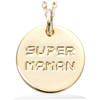 [R2560] - Gold Plated 'Super Maman' Pendant - 15 Mm