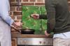 2x GLASS PROTECTIVE PLATE FOR STOVE 40x52 CACTUS