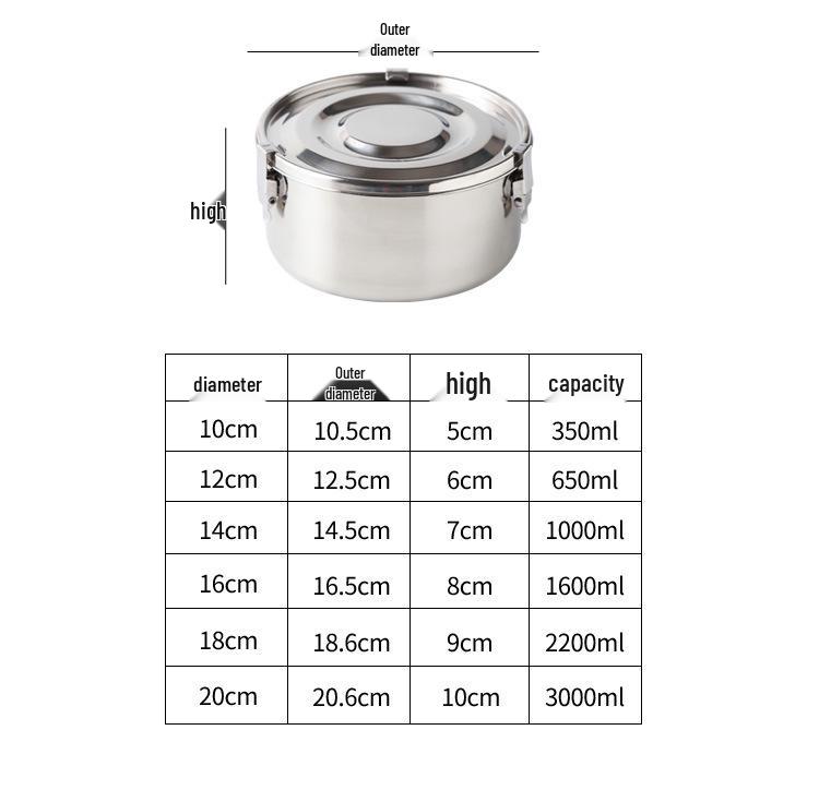 Набор корейских ланч-боксов бенто из нержавеющей стали 304 с защитой от протекания - 3 контейнера для сохранения свежести