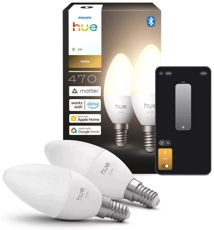 Philips Hue E14 Smart Led Bulb Bluetooth, Zigbee (2 Pcs.)