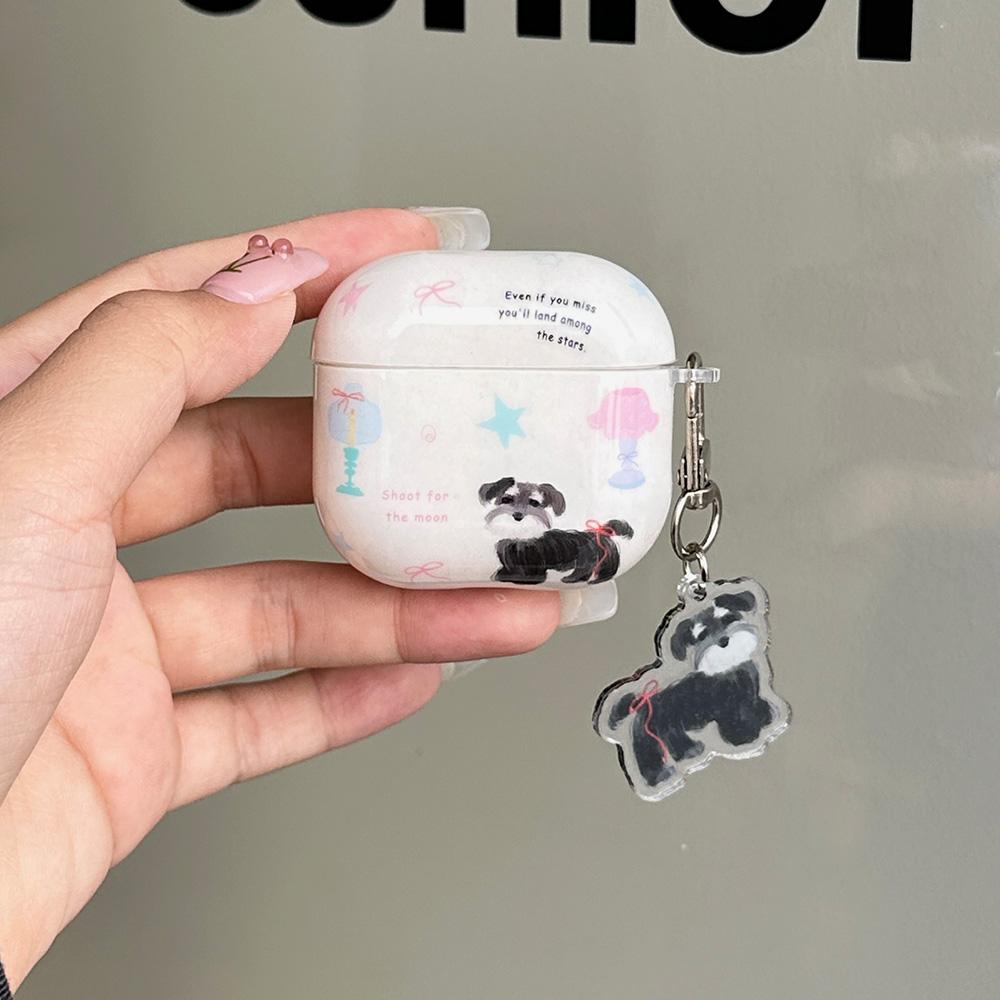 Мультяшный щенок с подвеской Мягкий TPU чехол-защита для AirPods 1 или 2 3 4 Pro 2 Ударопрочный чехол для наушников