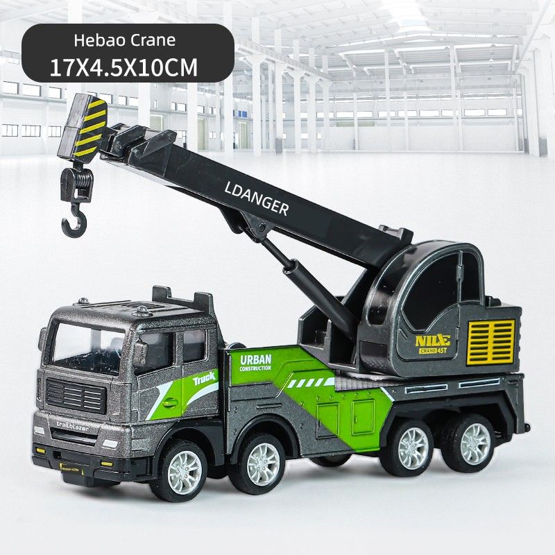 Детский набор инженерной техники из сплава Экскаватор Развивающие игрушки для мальчиков 2-4 лет 6 Кран Каток Бетономешалка