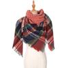 European and American Style Large Check Triangle Snood Scarf - Spring, Autumn, Winter