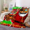 Christmas Bear Reindeer Blanket Soft Throw Blanket For Home Bedroom Bed Sofa Travel Office Solid Christmas Blanket