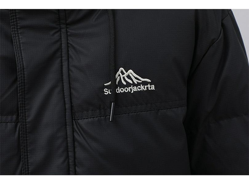 Мужская зимняя модная пуховая куртка с капюшоном 2024: Толстое, теплое, стильное пуховое пальто для мальчиков