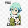 Sinon Archer Sinon Sword Art Online Iron On Patches For Clothing Applique Stickers On Clothes Heat-Sensitive Custom Patch
