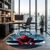 Spider Man Printed Round Rug Carpet Chair Rug Area Rug Entryway Doormats,for Office Chair Living Room Bedroom Kitchen Room.