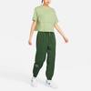 Nike Спортивные штаны однотонные с логотипом, зауженные, с высокой талией, женские, цвет Зеленый ствол дерева FQ7008-306