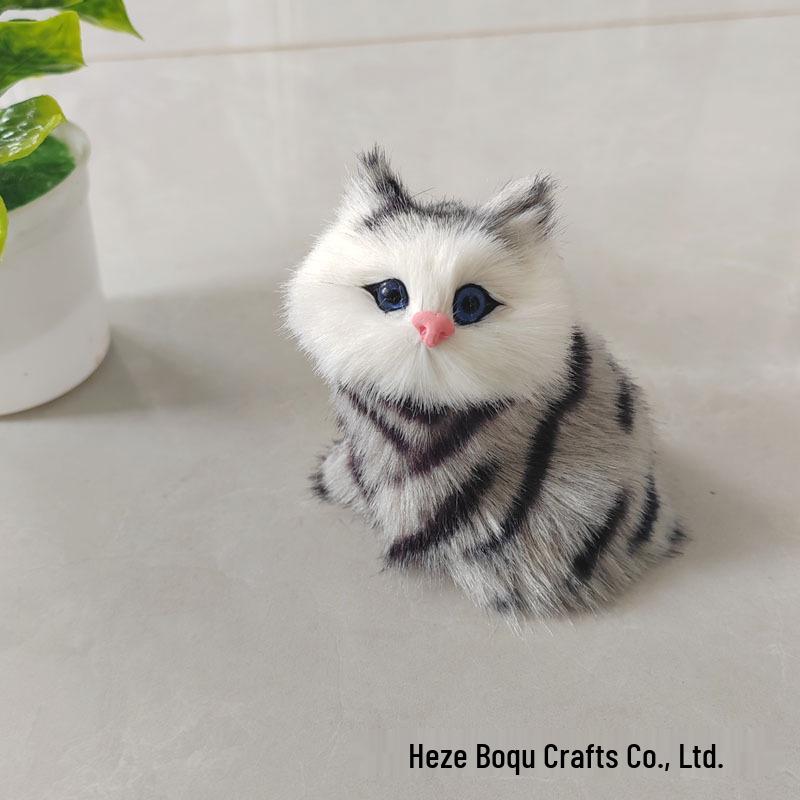 Мини-фигурка мяукающего котенка - Ручная работа, животное-украшение для сувенирных магазинов и достопримечательностей