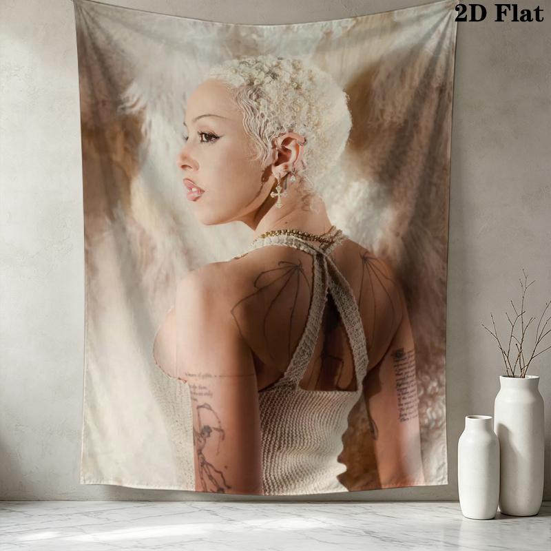 Гобелен с рисунком Doja Cat Эстетичный настенный гобелен Покрывало из печатной ткани Декоративные гобелены для спальни гостиной Домашний декор