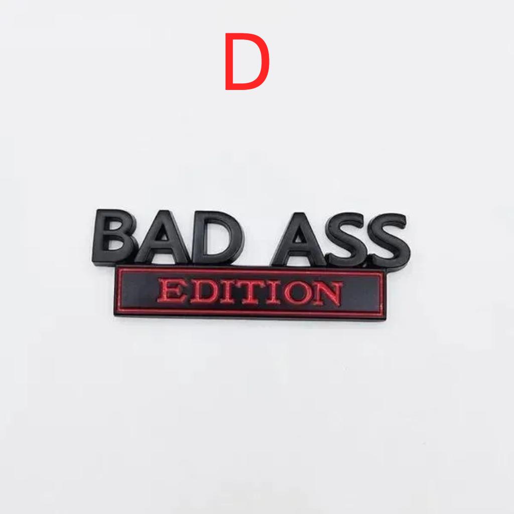 Car BAD ASS Edition Metal Emblem Badge Sticker For Jee/p Gr/and Ch/erokee Lib/erty P/atriot Ren/egade Fo/rd F-150 F250 F350