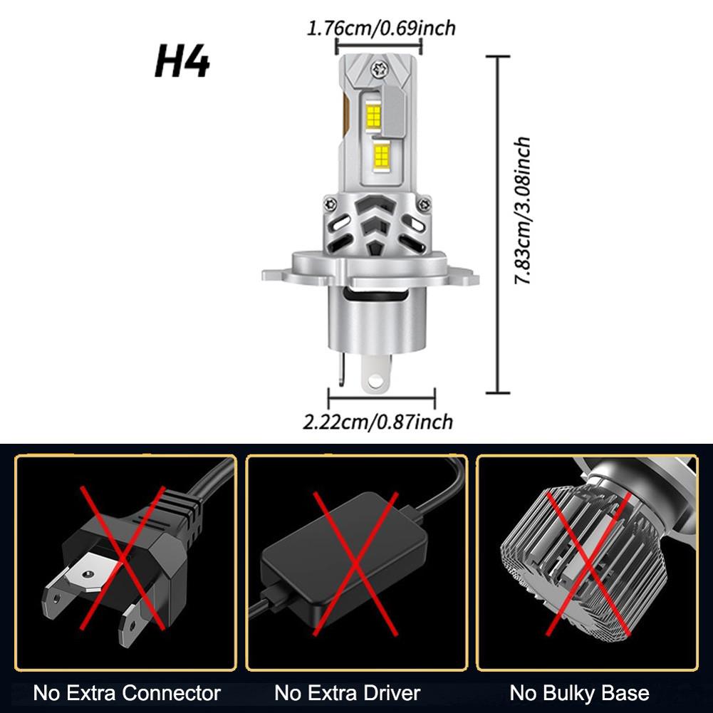 Universal 25000LM LED Headlight Bulbs Canbus H4/9003/HB2 CSP High Low Beam Car Light Turbo Led Diode Lamp 12V 6500K