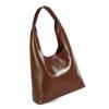 2025 New Korean Minimalist Lazy Style Tote Bag Feeling Fashionable Oil Wax Leather Large-capacity Portable Shoulder Bag