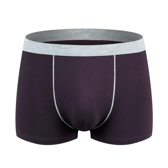 Men Boxer Underwear Mid-rise Breathable Smooth Wiring Perfect Fit Shorts Panties Patchwork