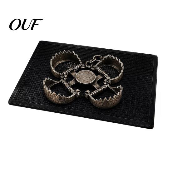 Easy to Clean Doormat 3D Trap Door Mat, Prank Bear Entrance Rug, Funny Halloween Mat Non-slip Absorbent Rug for Bathroom Front Decor Quick Dry Shower