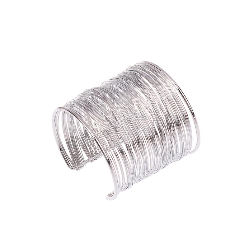 Chunky Wide Metal Bracelets For Women Open Cuff Exaggerated Cuff Bangles Trend Charm Arm Jewelry Gifts