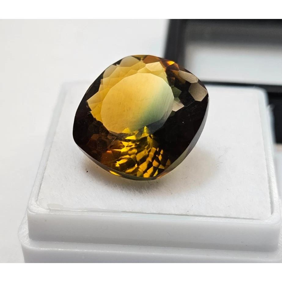Cushion Cut Tourmaline Bi-Color 11-13 Ct Beautiful Certified Loose Gemstone