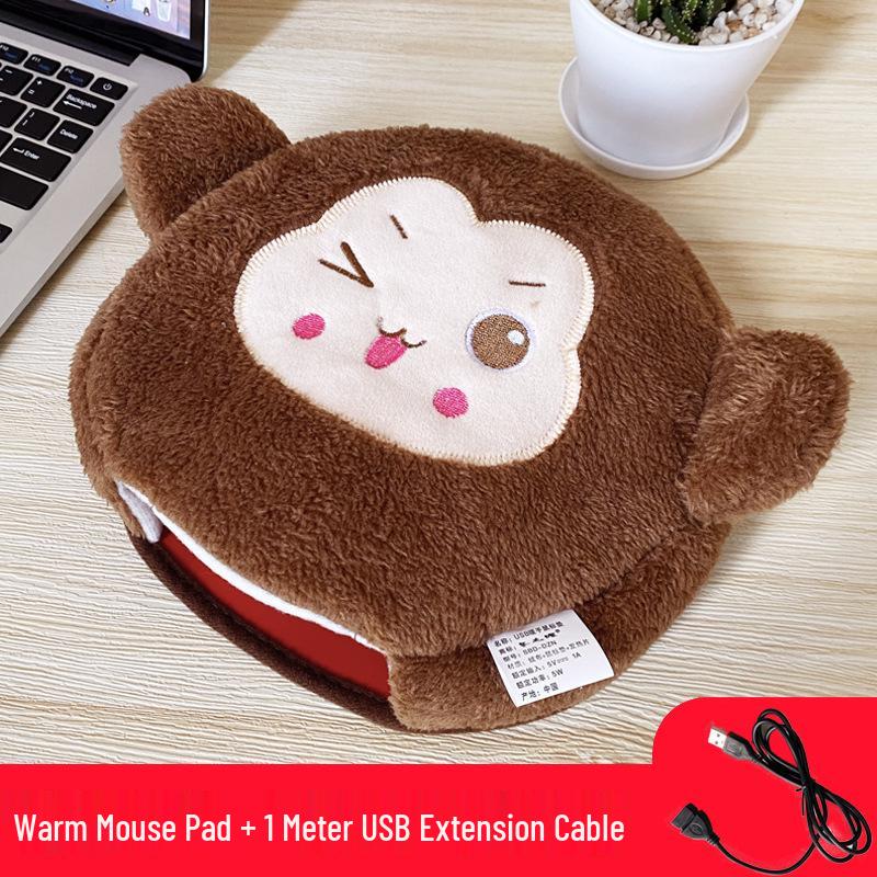 USB Нагреваемый коврик для мыши с поддержкой запястья - Флисовые перчатки-грелки для рук для мужчин