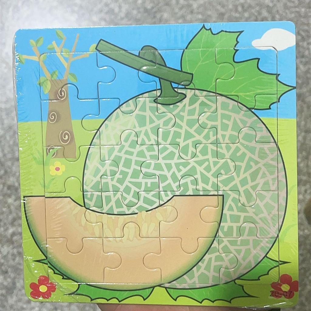 20-Piece Wooden Animal Cartoon Puzzle for Children Ages 3-7: Educational Early Learning Toy