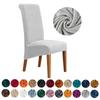 Velvet High Back Chair Cover Spandex Warm Winter Backrest Chair Seat Cover For Dinning Room Office Wedding Machine Washable
