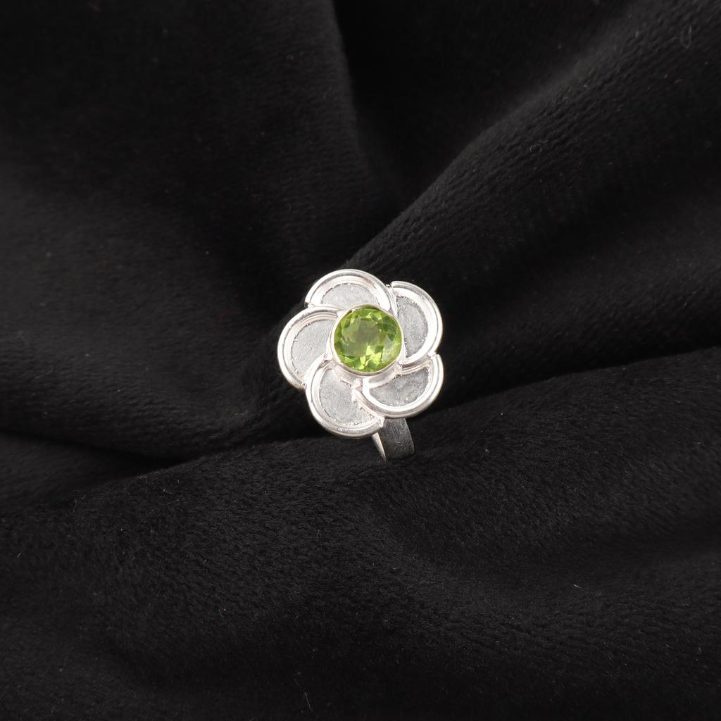 Peridot Gemstone Ring, 925 Solid Sterling Silver Jewelry, Beautiful Handmade Peridot Ring, Women Jewelry For Gift
