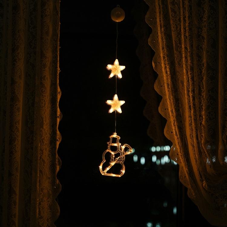 Seasonal Window LED Light Battery Operated Hanging Lamp for Christmas Home Decoration Stylish Holiday Window Adorment