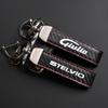 CQSUV1 Exquisite Carbon fiber Keychain Auto custom Key Ring For Alfa Romeo 147 156 159 MITO Giulietta Giulia Stelvio Accessories