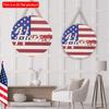 2D плоский 20*20см 1шт Тема флага Sweet Home USA День Независимости деревянная дверная табличка подвеска, Хорошее качество макет украшение для дома американский флаг табличка