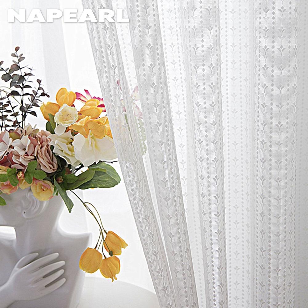 1 шт. NAPEARL 10-20% затемнение французский стиль свежий волнистый низ кружевная прозрачная занавеска для гостиной спальни балкона домашний декор