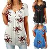 Элегантные женские футболки с коротким рукавом и цветочным принтом, удобного свободного кроя