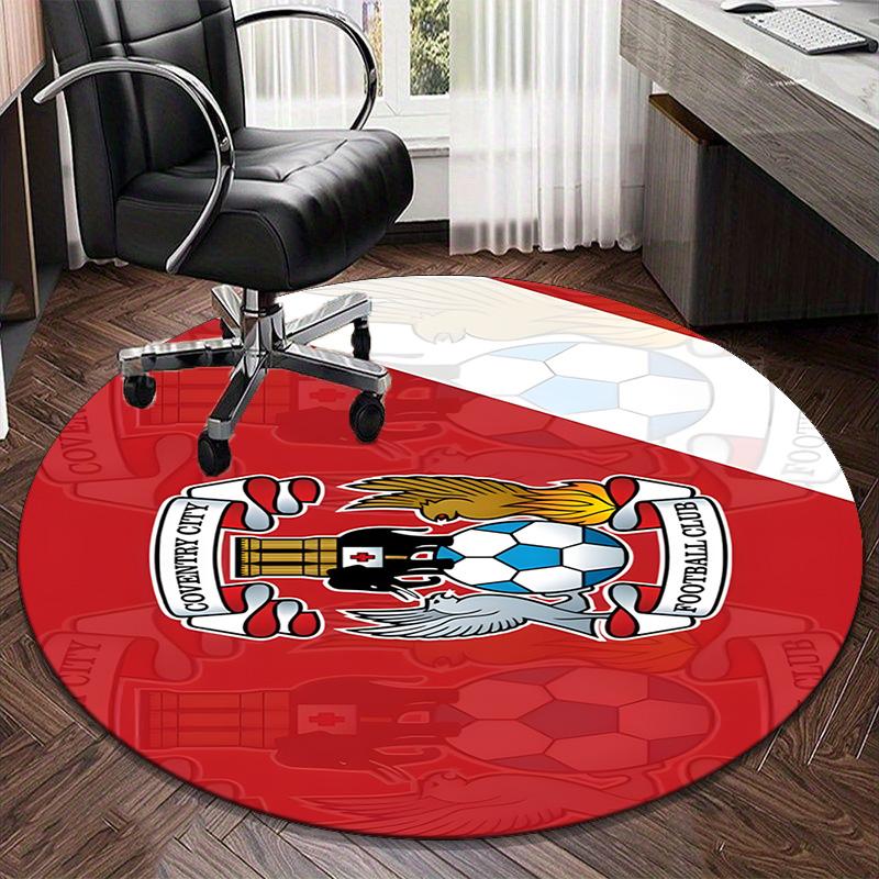 1PC round rug Newcastle United Crest Printed Round Area Rug ,Rug For Home Office, Round Chair Rug, Decorative Carpet Fan gifts Christmas gift