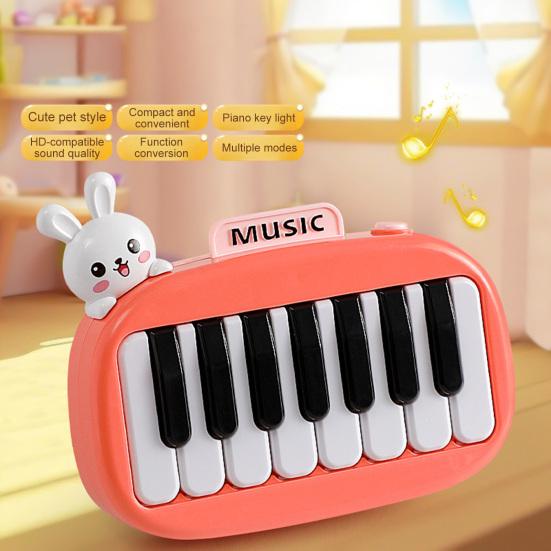 15-клавишное карманное пианино Мини-электронное пианино с подсветкой клавиш для детей