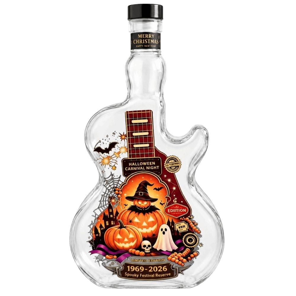 Pumpkin Guitar Liquor Storage Bottle Ghost Empty Wine Bottle Clear Glass Bottle  Halloween Holiday