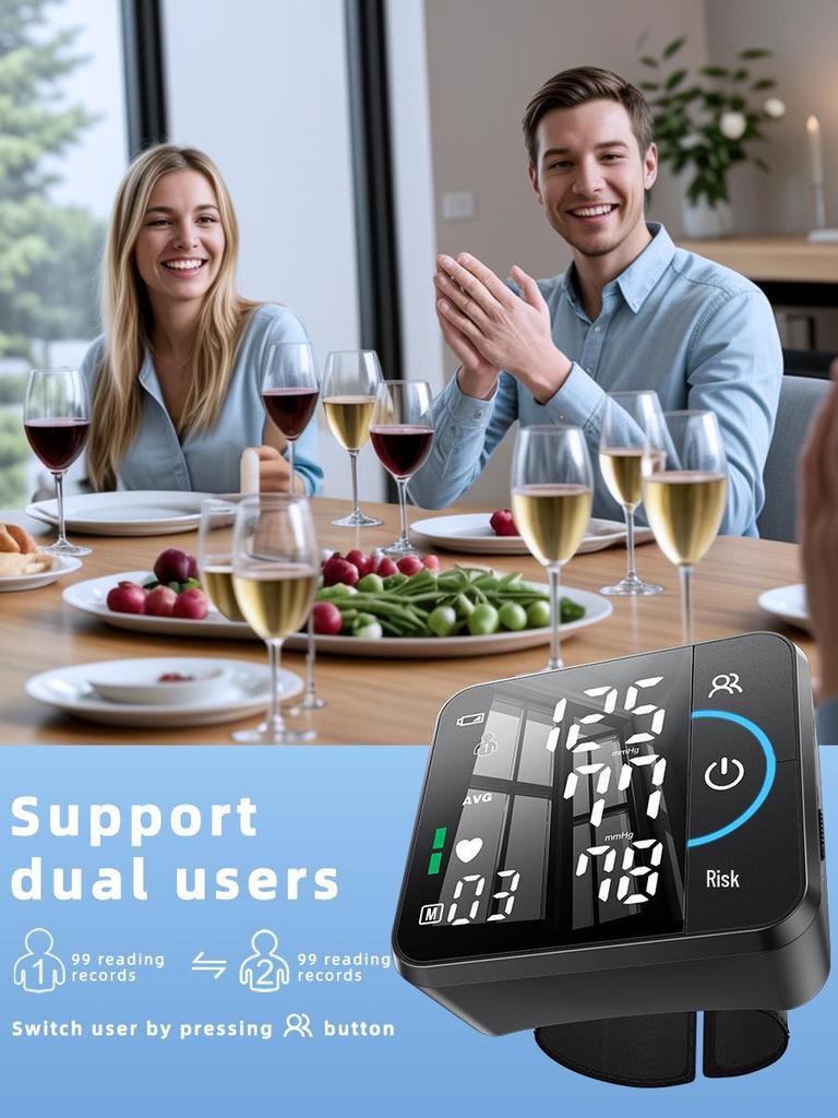 ALESHON IoT Bluetooth/WiFi GPRS Светодиодный наручный монитор артериального давления с литиевой батареей