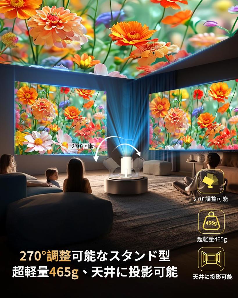 Маленький проектор Android TV 4K с высоким зумом, потолочный 5GWIFI Bluetooth, проекция на короткие расстояния, встроенный в небольшой дом HiFi, автоматическая коррекция трапецеидальных искажений, совместимый с