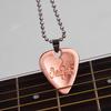 Metal Guitar Pick Necklace Zinc Alloy 1.2mm Thickness with   Chain