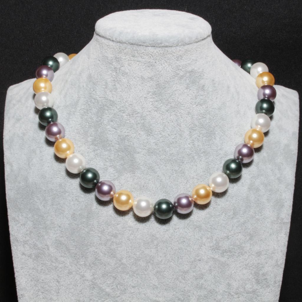 8, 10, 12 мм, круглое ожерелье из натурального жемчуга в форме ракушки, Таити, зеленое, белое, фиолетовое, золотое, разноцветное, цепочка-воротник, подарки для женщин и мам