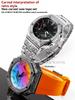GA2100 Для Casio Дуб Фермерский Резьба Металлический Корпус Ремешок из Смолы GA2100/2110 Модифицированный Резьба GM2100 GBM2100 Корпус Аксессуары для Часов