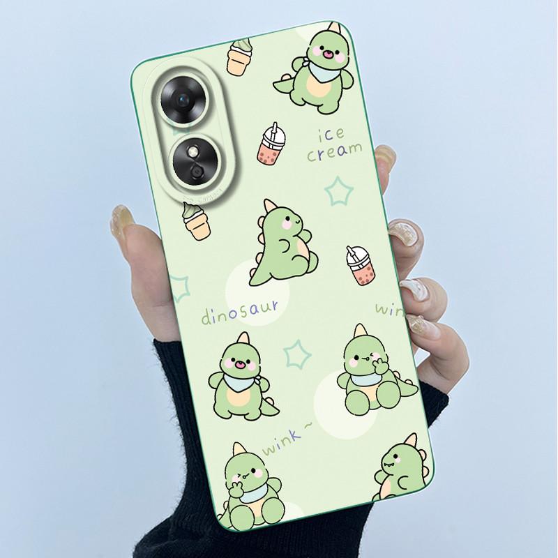 Для OPPO A17 A17K 2022 CPH2477 Чехол Задняя крышка Милый Панда Милые Девочки Мягкий Силикон ТПУ Чехол для Телефона Ударопрочный Защитный Корпус