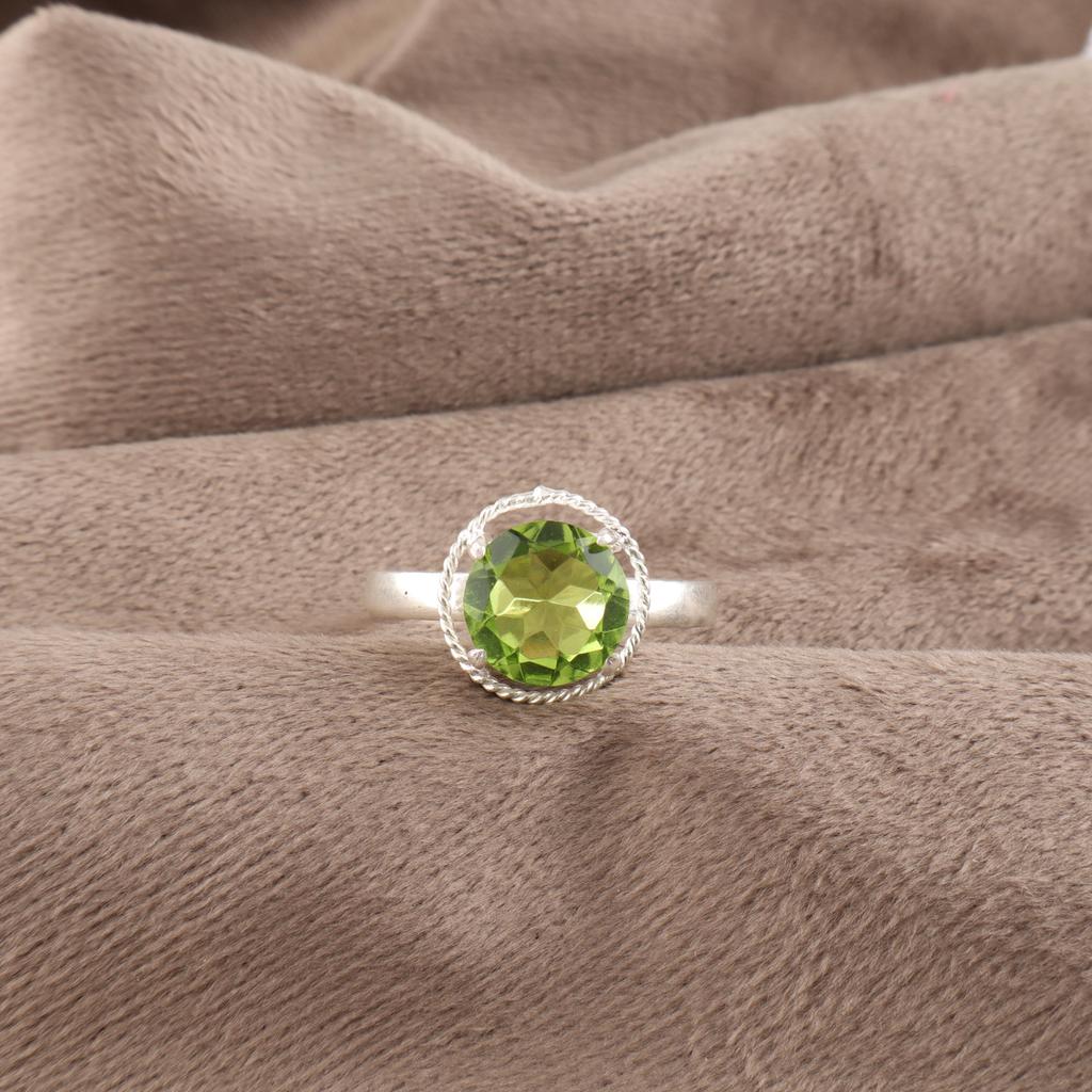 Glorious Peridot Ring Gemstone Jewelry, 925 Solid Sterling Silver Ring, Handmade Jewelry Birthstone Ring, Gift For Women